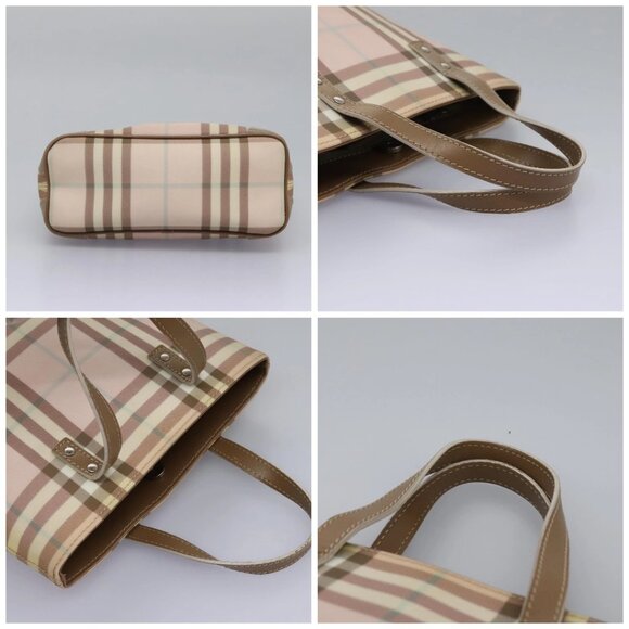 BURBERRY Nova Check Hand Bag PVC Pink Auth 114504 - Picture 16 of 16